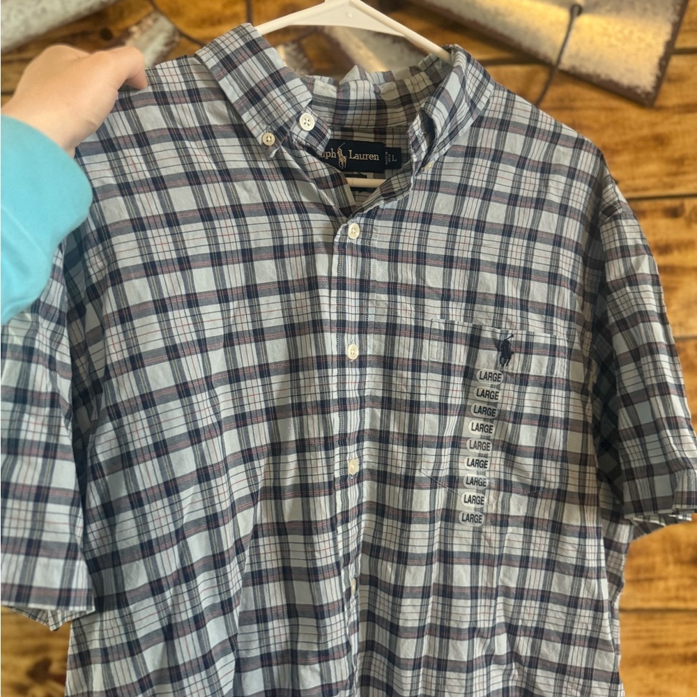 Ralph Lauren Blue Plaid Men's Shirt